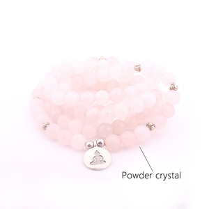 <span class=keywords><strong>Mala</strong></span> חרוזים 108 טבעי אבני חן 8mm צבעוני אנרגיה אבן צמיד תכשיטי חרוזים שרשרת בודהה לוטוס מחרוזת צמיד - Product Image 4