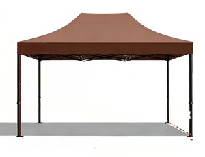 Tenda a Baldacchino Pieghevole, Tetto a Punta, Telaio in Acciaio Zincato Resistente al Vento, Riparo Pieghevole per Eventi e Mostre all'Aperto - Product Image 1