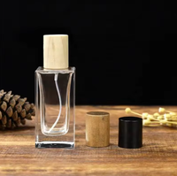 Flacons carrés en verre de 50 ml, 80 ml, 100 ml avec pompe pulvérisatrice, vides, pour parfum, voyage, vente en gros, utilisation comme diffuseur de sérum, sérigraphie
