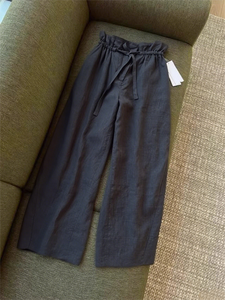 <span class=keywords><strong>Pantaloni</strong></span> estivi da <span class=keywords><strong>donna</strong></span> <span class=keywords><strong>con</strong></span> lacci larghi larghi da <span class=keywords><strong>donna</strong></span> <span class=keywords><strong>pantaloni</strong></span> Palazzo a <span class=keywords><strong>vita</strong></span> alta <span class=keywords><strong>con</strong></span> cintura elastica - Product Image 5