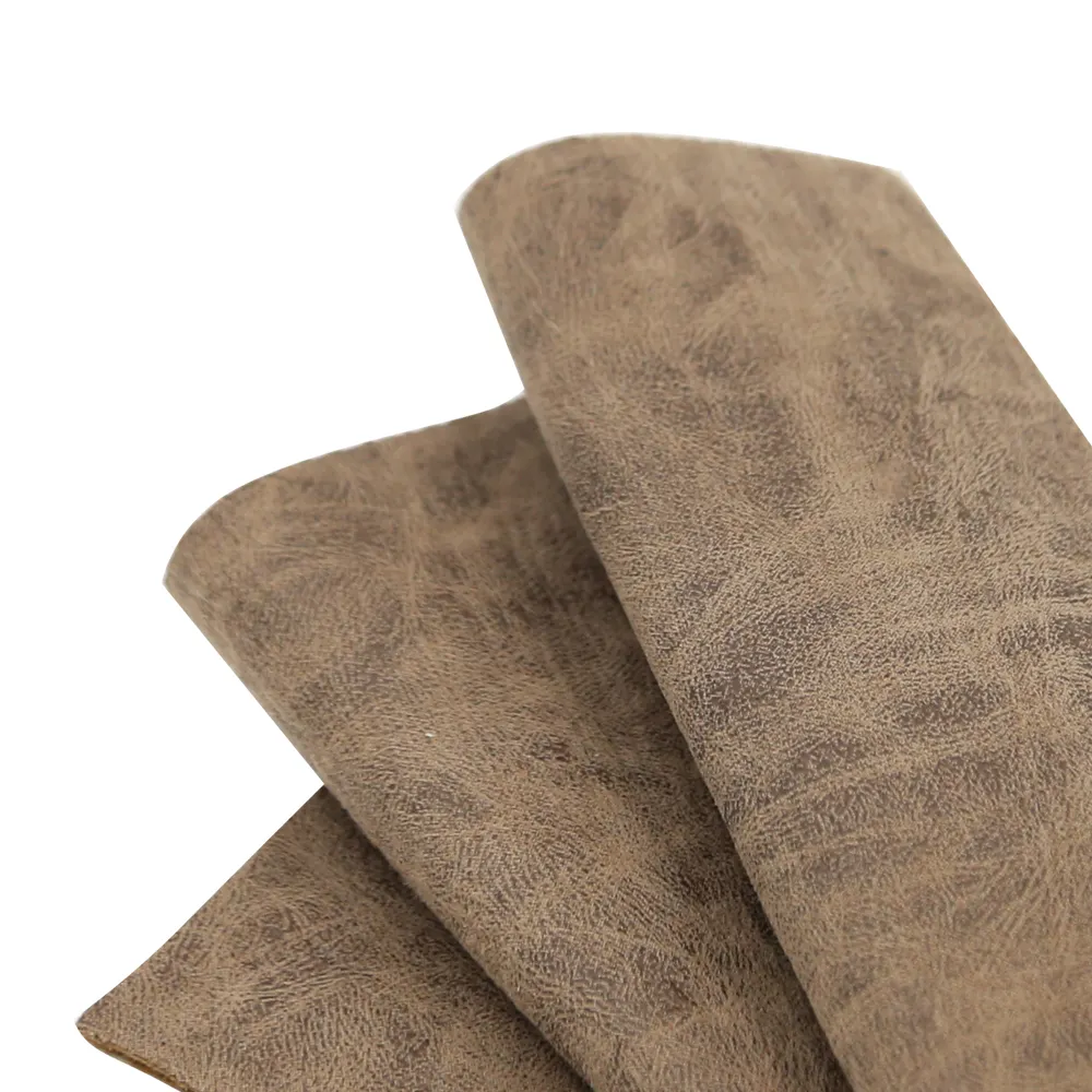 Кожзаменителя кожевенный морщин бронзового цвета флокированная ткань под замшу с материалом дивана типом материал