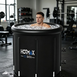 Portable PVC Round Cold Plunge <b>Pool</b> with Chiller and Filter Compatible Design for Indoor Outdoor Athlete Recovery, Ice Bath Tub - Product Image 1