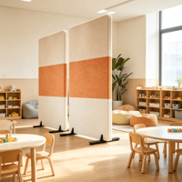 Panneau acoustique à trois faces 60x120cm en fibre PET, écran de bureau pliable, absorption acoustique, vente en gros