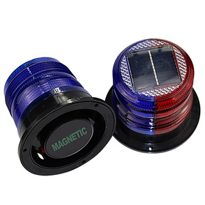 Luce di segnalazione della barriera di plastica della luce solare del traffico a LED magnetico per il traffico di auto Post notte lampeggiante barriera notturna - Product Image 1