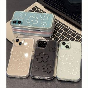 Funda para iPhone 16/17/14/15/12/13 con Diseño Floral Simple de Verano, Dos en Uno, Borde de 15 Colores - Product Image 3