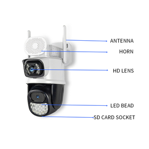 Cámara de Seguridad 4G con Flujo Libre, Luz Negra, CMOS de 3MP, Vista de 360°, IP66 Impermeable, Visión Nocturna, Alarma por Voz, Monitoreo Remoto Móvil, Tarjeta TF - Product Image 3