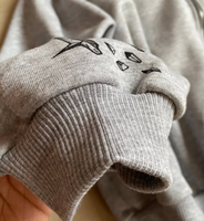 Sweat à capuche streetwear personnalisé, effet délavé soleil, patch DTG, délavé à l'acide, 100% coton, sweat à capuche oversize pour homme, sweat à capuche zippé en molleton bouclette