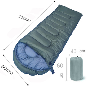 Sac de couchage de style enveloppe 3,5 kg, chaud, imperméable, grand, épaissi, -20, hiver, coton creux rempli de polyester, camping en plein air - Product Image 3