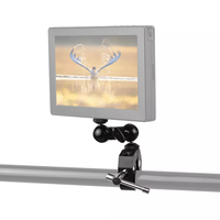 KALIOU Z019 Adaptateur double rotule multifonction en alliage d'aluminium Magic Arms+ avec support rotatif à 360° 1/4'' et super pince