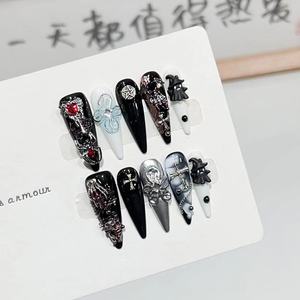 <span class=keywords><strong>Uñas</strong></span> Postizas Hechas a Mano, Diseño Elegante <span class=keywords><strong>de</strong></span> Estilete, Juego <span class=keywords><strong>de</strong></span> 10 Piezas en Diferentes Tamaños, <span class=keywords><strong>Uñas</strong></span> Artificiales al por Mayor - Product Image 3