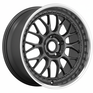 Jantes forgées style mesh rétro classique, finition gunmetal, 17 et 18 pouces, pour BMW E30 VW Golf MK4 - Product Image 1