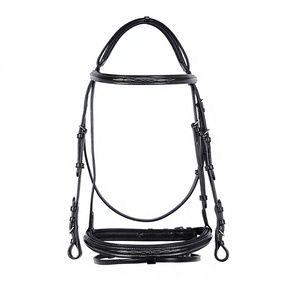 Bridon de dressage équin en cuir de qualité supérieure, modèle 15 de la marque JOYA, avec noseband anatomique suédois personnalisable pour cheval - Product Image 1