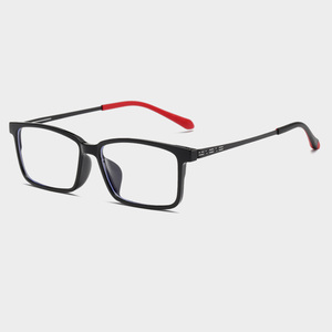 Montura de Gafas Rectangulares de Acero TR90 con Acabado en Cuero, Estilo Vintage Retro, Anti Luz Azul, <span class=keywords><strong>Lentes</strong></span> Acrílicas <span class=keywords><strong>para</strong></span> Hombre y <span class=keywords><strong>Mujer</strong></span>, Color Dorado - Product Image 2