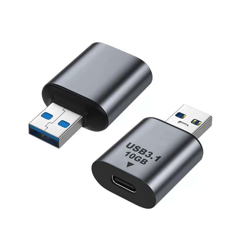 Gris oscuro-USB A 3.1 macho a tipo C hembra