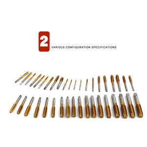 Jeu de tarauds et matrices en acier haute résistance SAE et métrique de 86 pièces pour la coupe de filets métalliques et l'armurerie Tarauds grossiers HSS - Product Image 3