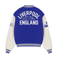 Veste universitaire en laine pour hommes OEM School College Custom Chenille Broderie Logo Étudiant Bomber en cuir Baseball Patch Letterman