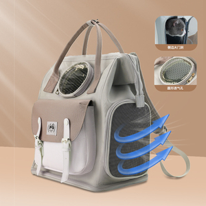 Evcil Hayvan Sırt Çantası Taşıyıcı İpli Kapatma Kare Şekilli Çok Açılır Nefes Alabilen PVC+Oxford Kumaş 1.32KG Hafif Küçük Köpekler - Product Image 5