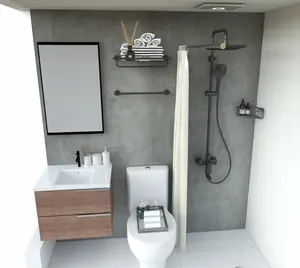 SMC entegre hepsi bir alüminyum modüler tuvalet taşınabilir mobil Modern oda duş kabini prefabrik banyo bakla