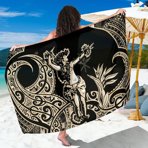 Cover-up Bikini da donna in stile polinesiano Hawaii Sarong Hula Girl Pareo spiaggia femminile costumi da bagno Cover up 3D stampa Logo personalizzato tutto Design stampato - Product Image 3
