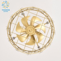 Ventilateur de plafond avec lumière D057, avec télécommande, 48 cm, 3 couleurs, ventilateur de plafond simple
