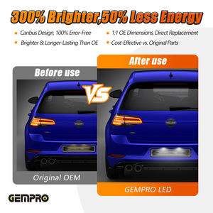 Lumière de plaque d'immatriculation de voiture blanche, 2835 SMD, haute puissance, pour VW golf 4/<span class=keywords><strong>5</strong></span>/6/7 Lupo Scirocco <span class=keywords><strong>Polo</strong></span> 9N Passat, 2 pièces - Product Image 2