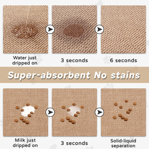 Tapis d'alimentation pour animaux de compagnie Woof Food, rectangulaire, réutilisable, lavable, tapis pour chien absorbant, antidérapant, tapis d'entraînement 35x50cm - Product Image 4