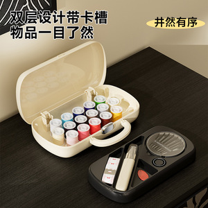 Uforu Mini <b>Sewing</b> Kit 16 Colors Thread With Needles Scissors Measuring Tape For Home Student Use - Product Image 4