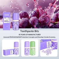 Comprimés de dentifrice personnalisés à base de bicarbonate de soude pour nettoyer, rafraîchir l'haleine et l'hygiène bucco-dentaire, enrichis en granules de probiotiques pour bain de bouche