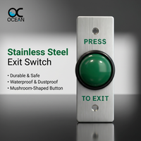 Bouton poussoir champignon en acier inoxydable 12-36V étanche IP65 3A 500 000 cycles NO NC pour interrupteur de déverrouillage de porte intérieur/extérieur