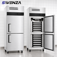 Réfrigérateur vertical commercial en acier inoxydable à 14 plateaux pour boulangerie, congélateur de pâte et congélateur de stockage