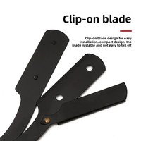 Rasoir droit traditionnel pour barbier, lame en acier inoxydable, manche en plastique ABS, outil de rasage dédié pour hommes, rasoir à raser à l'eau