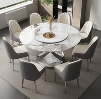 Table à manger rotative moderne en marbre de style chinois, design confortable, idéale pour la maison, l'hôtel, l'appartement ou la villa – Offre spéciale