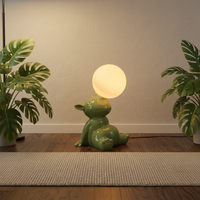Nouvelle Lampe de Table Électrique en Céramique au Design Moderne avec Abat-jour Vert en Forme de Rhinocéros, Base de Lampe G9 Creuse Simple pour la Décoration Intérieure