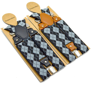 Suspenders <strong>Men</strong> <strong>for</strong> Pants Adjustable Casual Belts <strong>Leather</strong> 3 Clips Y Shape <strong>Brace</strong> Stylish Print Male Suspender 120cm*3.5cm - Product Image 2