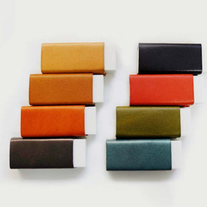 Funda de borrador de cuero PU minimalista de estilo japonés, compacta y elegante, papelería creativa para estudiantes. - Product Image 2