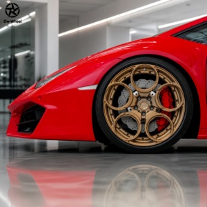 Cerchio in Lega Personalizzato da 18, 19, 20, 21 Pollici Bronzo con Razze a Cerchio per Huracan LP610 Supercar, Finitura Oro Opaco, Stile Premium ad Alte Prestazioni - Product Image 4