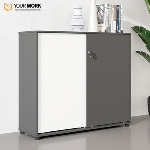Armoire de classement moderne en bois blanc à 3 tiroirs avec serrure à combinaison, armoire de classement commerciale - Product Image 5