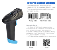 Lecteur de codes-barres QR à détection automatique YHD OEM Industriel 1D 2D Sans fil USB Lecteur de codes-barres pour supermarché Lecteur de codes-barres