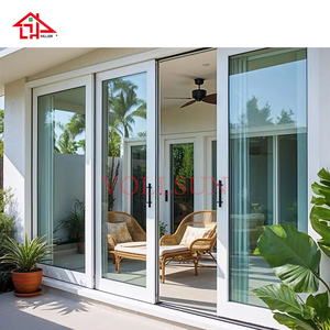 As2047 nfrc hợp kim nhôm mỏng khung đôi kính cường lực Patio cửa trượt năng lượng hiện đại hiệu quả phòng khách nhập - Product Image 1