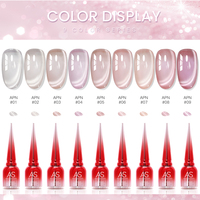 Vernis à ongles gel effet œil de chat Moonlight Magnet à marque privée, logo personnalisé, rose nude, perles de verre, vernis à ongles gel effet œil de chat