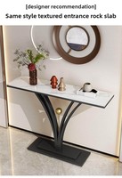 Console d'entrée commerciale moderne minimaliste ultra-étroite en marbre de luxe léger, design mural, démontable et assemblable