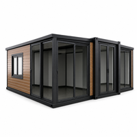 Maison préfabriquée de haute qualité, conteneur habitable extensible, villa préfabriquée 2, 3 ou 4 chambres, maison pliable, maison portable