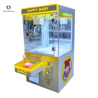 Venta al por mayor de fábrica: Mini grúa comercial operada con monedas, máquina de garras para premios de peluches, logotipo personalizado, marca LeChen para tiendas de regalos