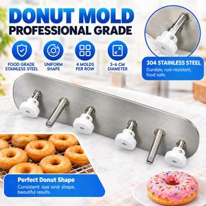 Kommerzielle <span class=keywords><strong>DM</strong></span>-12 Edelstahl-Waffel- und Donut-Maschine, Mini-Donut-Fritteuse für Restaurant-Snacks und Obst - Product Image 2