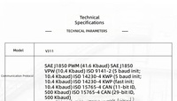 Herramienta de Diagnóstico para Motocicletas V311 OBD2 con Cable 11 en 1, Pantalla a Color Multi-Idioma, Lector de Códigos, Escáner, Máquina de Diagnóstico de Fallas de Automóviles