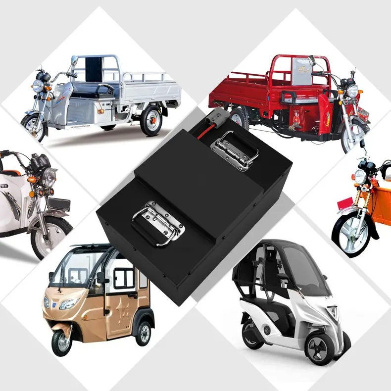 Batería de vehículo eléctrico para triciclo, paquete de batería de coche de 60V 65AH 60V 65A India Bajaj, batería de iones de litio Lifepo4, venta al por mayor