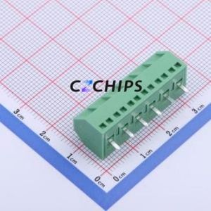 DB127S-5.08-6P-GN-S Screw Terminal Block P=5.08mm Connector ( Construction: 1x6P )( Pitch: 5.08mm )( Color: Green ) - Product Image 2