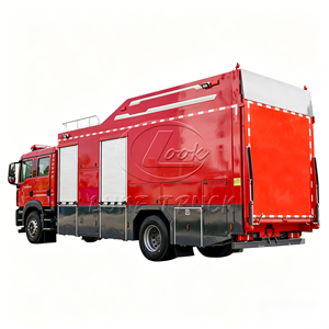 Camion-citerne à mousse Sinotruk HOWO 3500L pour lutte contre les incendies, camion de pompier industriel CAFS avec système UAV connecté à la terre, à vendre - Product Image 1