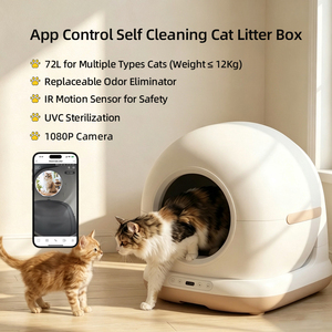 Lettiera Automatica per Gatti OEM di Grande Capacità con Monitoraggio Video, Rimozione Odori, Controllo tramite APP, Autopulente per Uno o Più Gatti - Product Image 3