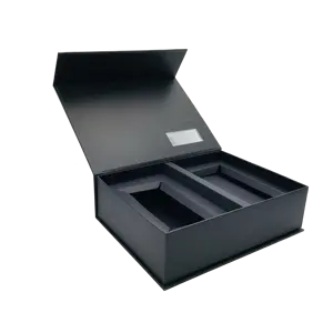 Custom Luxury Black Paper Packing Folding Shoe Gift Magnetic Paper Packaging Box With Magnetic Flap Closure